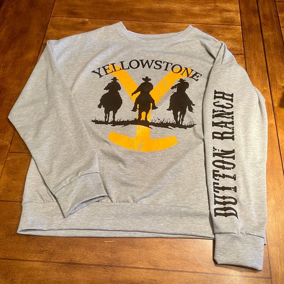 T Shirt Long Sleeve " Yellowstone " Gray Orange Pullover Womens 2XL 5.2.4:A-0009 - Picture 2 of 7